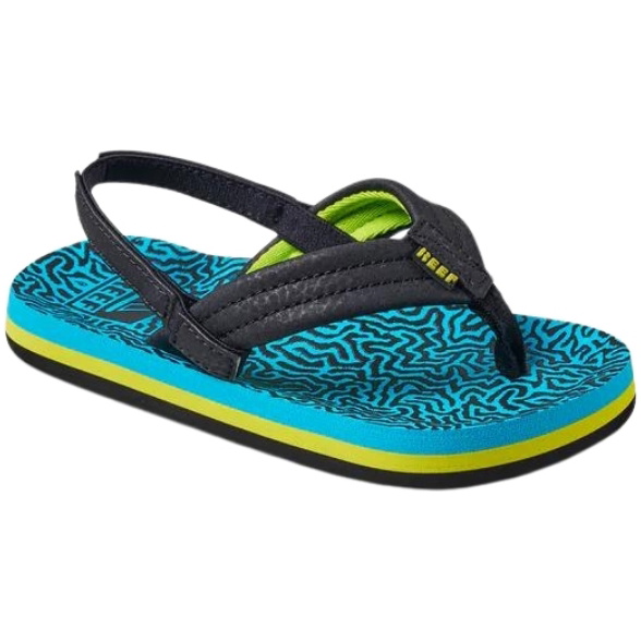 Reef Toddler Little Ahi Flip Flops / Sandals CJ2840 - Blue Coral